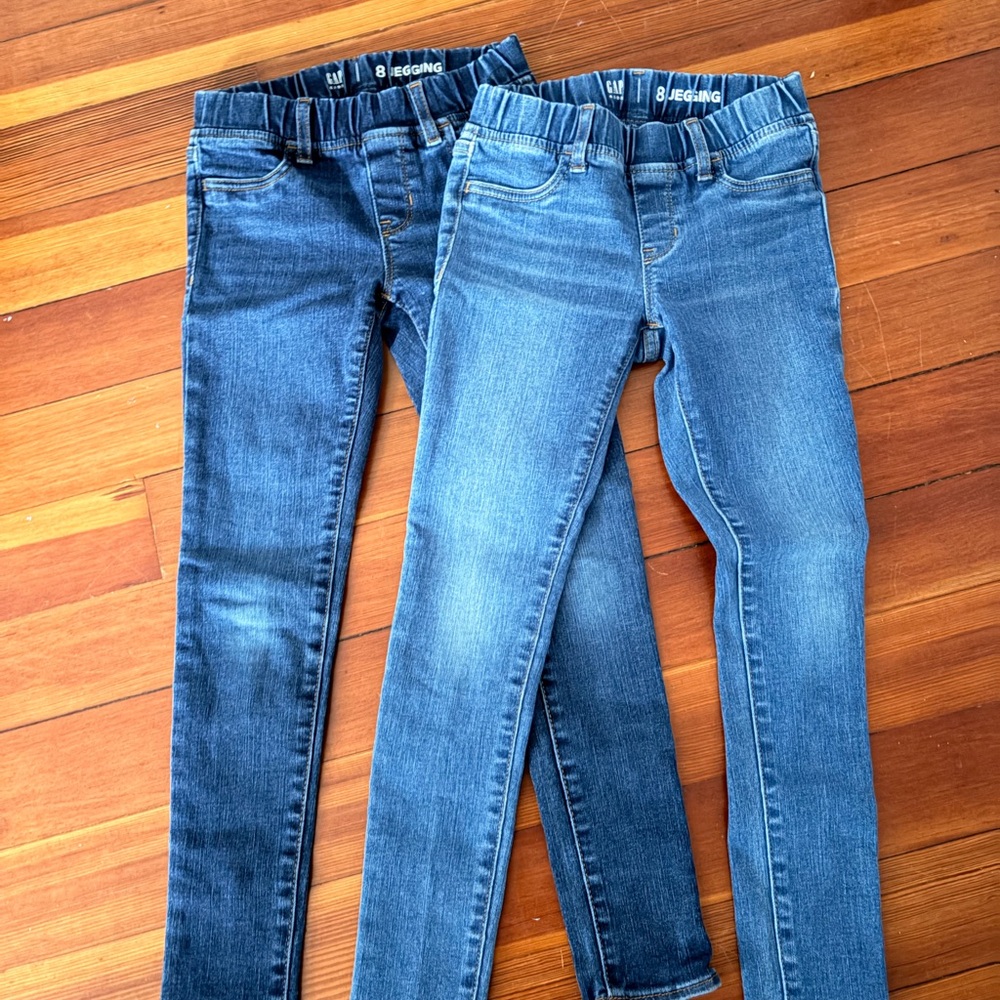 GAP Girls' Blue Denim Jeggings Duo